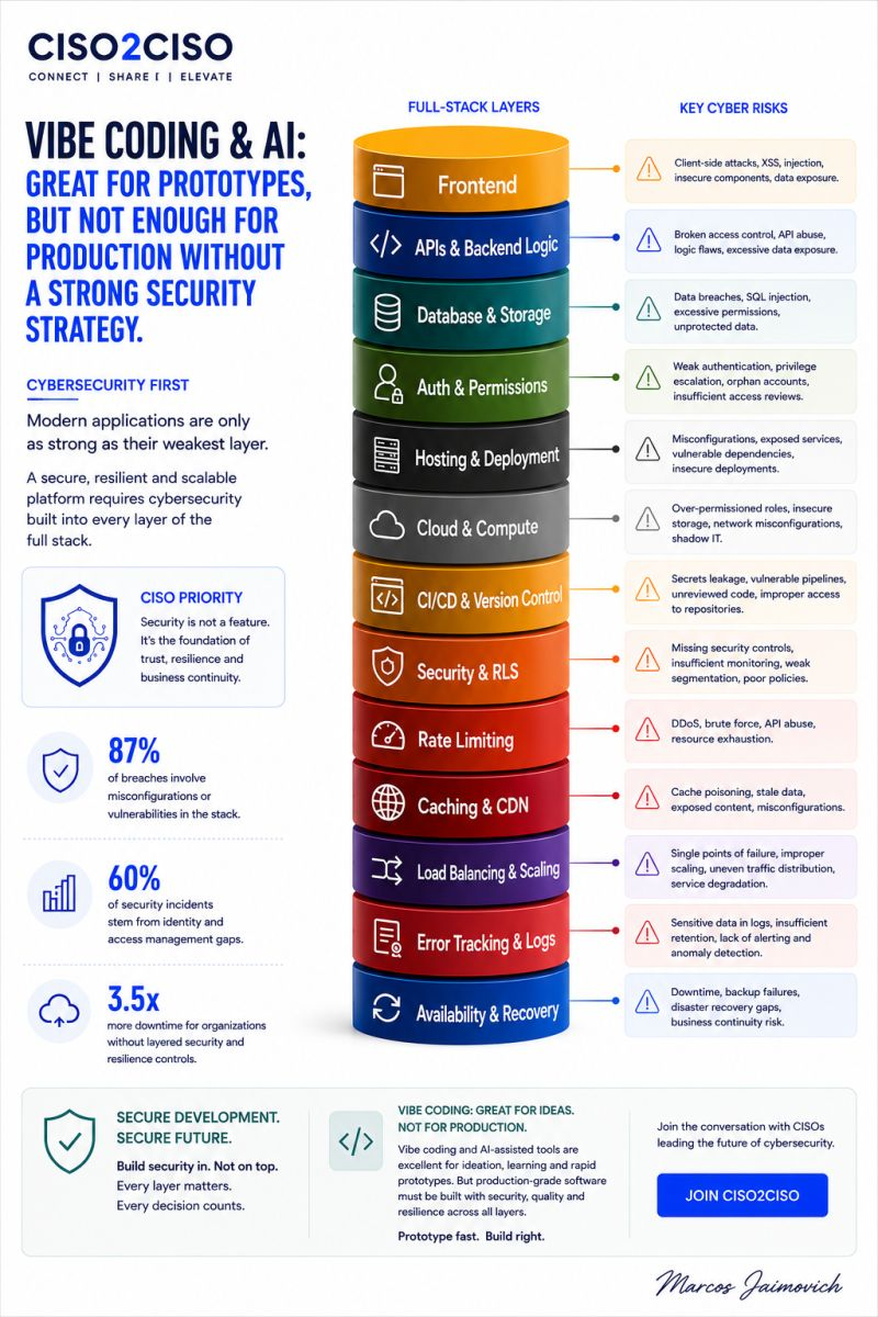 Vibe coding accelerates prototypes, but production still requires security architecture