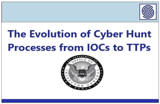 The evolution of Cyber Hunt Processes from IOCs to TTPs by HHS