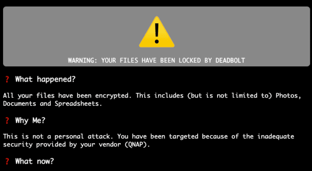 QNAP warns new Deadbolt ransomware attacks exploiting zero-day