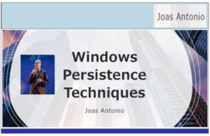 Windows Persistence Techniques by Joas Antonio