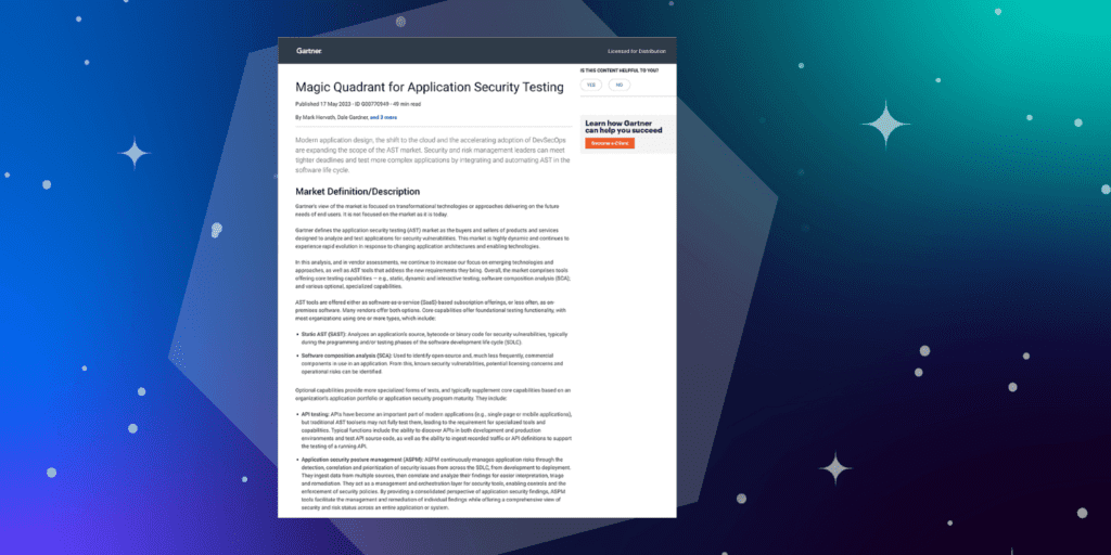 sonatype-named-in-the-2023-gartner-magic-quadrant-for-application-security-testing-–-source:-securityboulevard.com