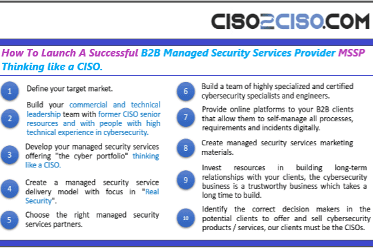 How To Launch A Successful B2B Managed Security Services Provider MSSP Thinking like a CISO
