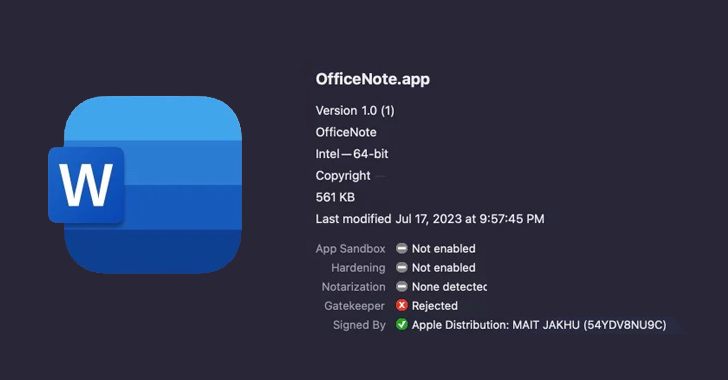 New Variant of XLoader macOS Malware Disguised as ‘OfficeNote’ Productivity App – Source:thehackernews.com
