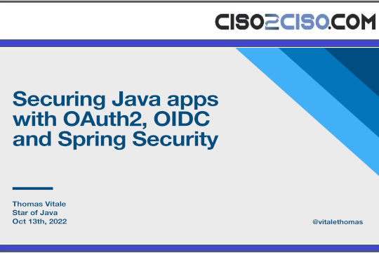 Securing Java apps with OAuth2, OIDC and Spring Security