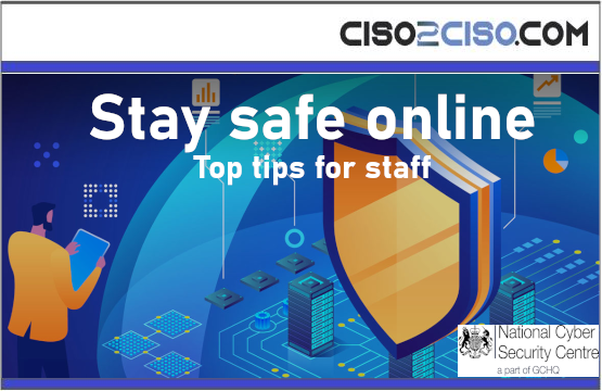 Staysafe online top tips for staff infographic