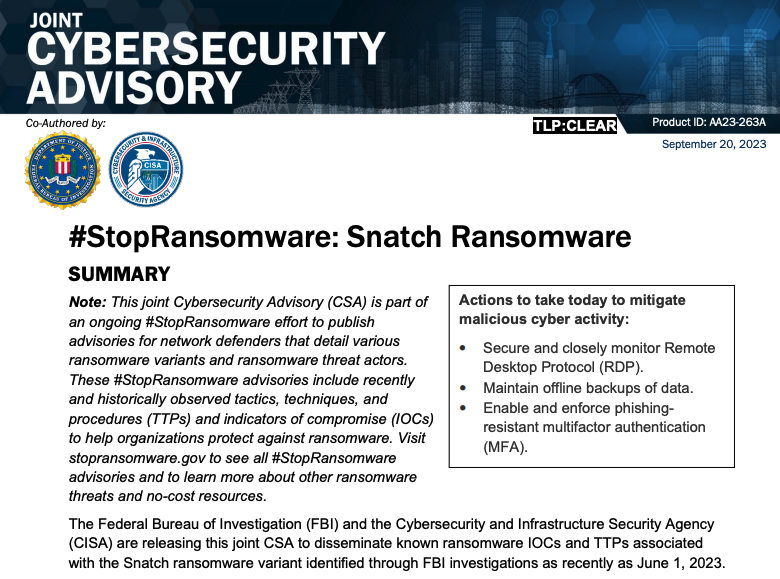 A Closer Look at the Snatch Data Ransom Group – Source: securityboulevard.com