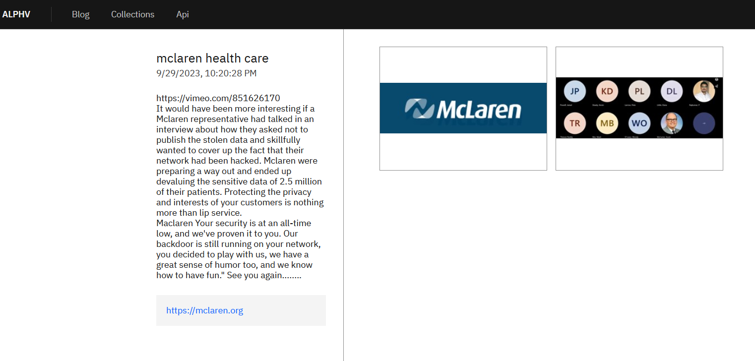 BlackCat gang claims they stole data of 2.5 million patients of McLaren Health Care – Source: securityaffairs.com
