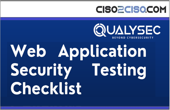 Web App Security Checklist Qualysec