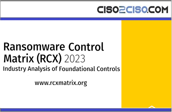 Ransomware Control Matrix (RCX)2023