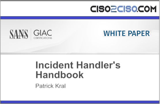 Incident Handler’s Handbook