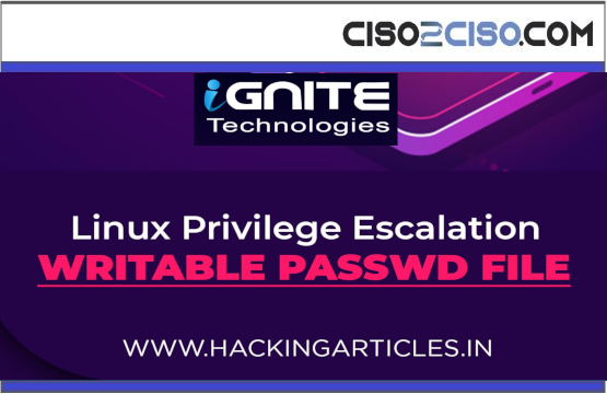 Linux privilege Escalation Writable passwd File