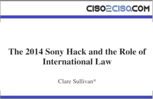 The 2014 Sony Hack and the Role of International Law
