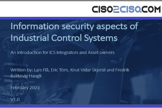 Information security aspects of Industrial Control Systems