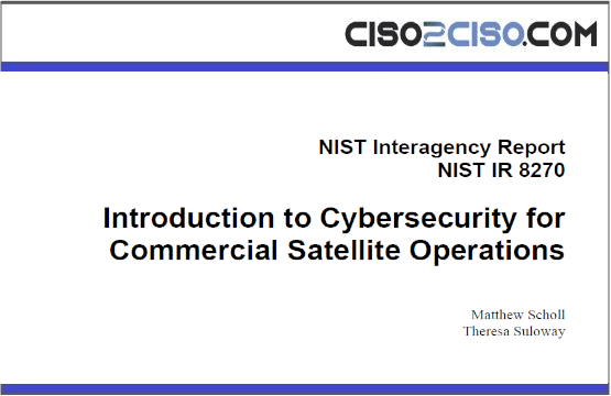 Introduction to Cybersecurity for Commercial Satellite Operations