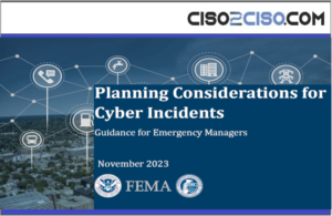Planning Considerations Cyber Incidents 2023 – Guidance for Emergency Managers