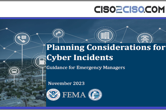 Planning Considerations Cyber Incidents 2023 – Guidance for Emergency Managers
