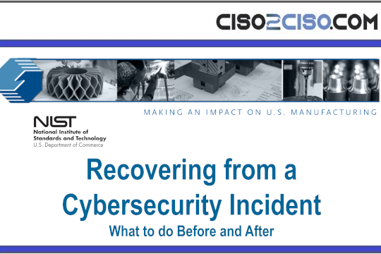 Recovering from a Cybersecurity Incident