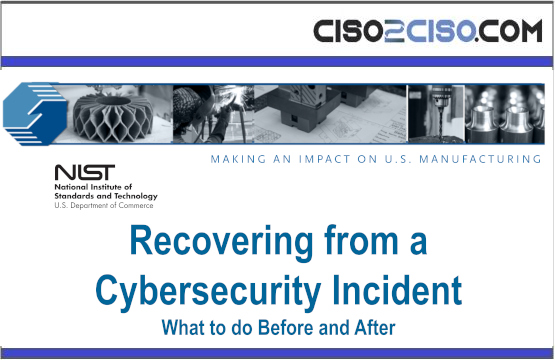 Recovering from a Cybersecurity Incident