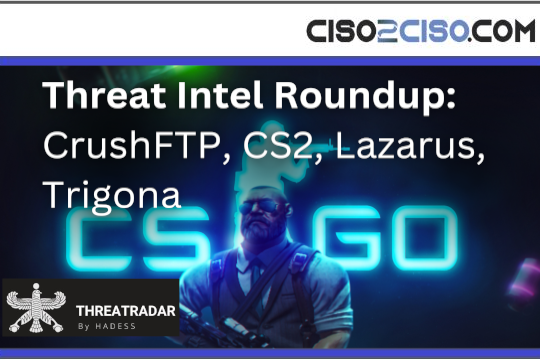 Threat Intel Roundup: CrushFTP, CS2, Lazarus, Trigona