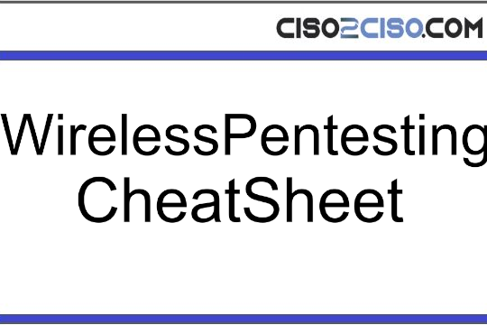 Wireless Pentesting – CheatSheet