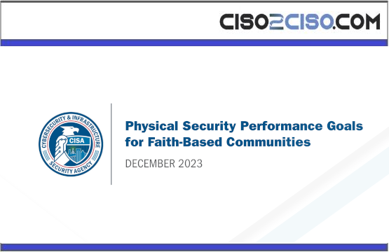 Physical Security Performance Goals for Faith-Based Communities