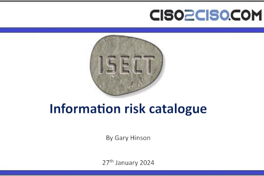 Information risk catalogue
