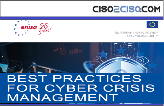 BEST PRACTICES FOR CYBER CRISIS MANAGEMENT