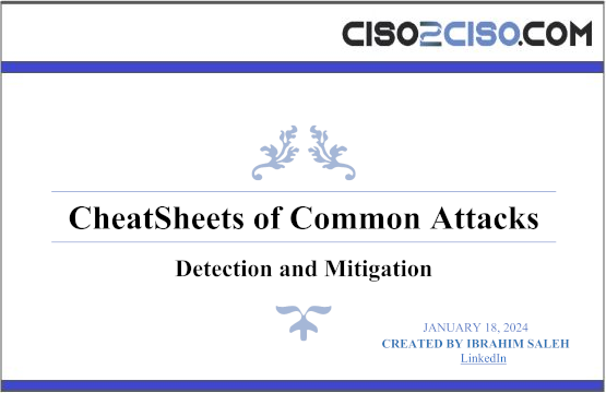 CheatSheets of Common Attacks