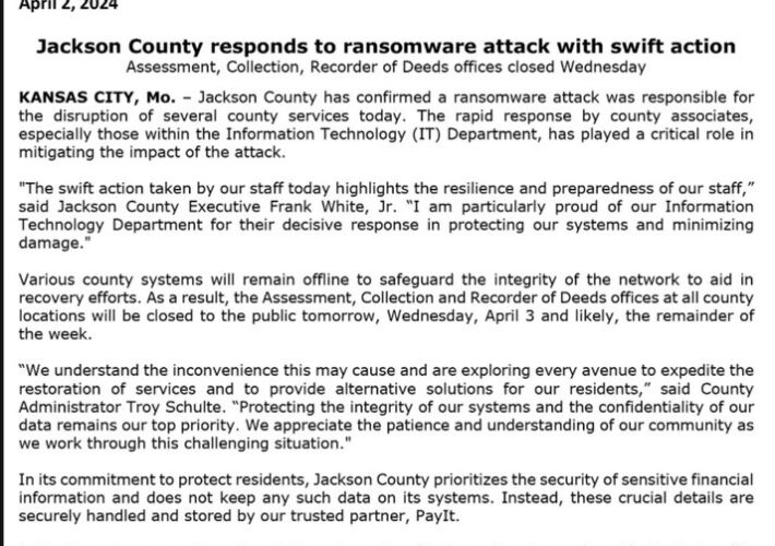 jackson-county,-missouri,-discloses-a-ransomware-attack-–-source:-securityaffairs.com
