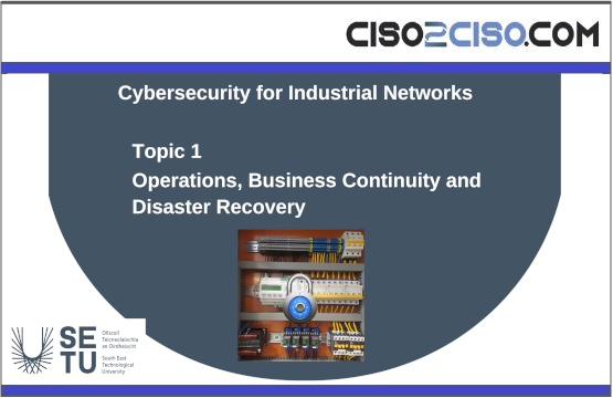 Cybersecurity for Industrial Networks