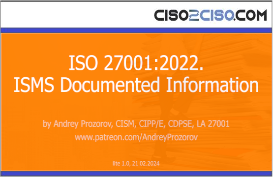 ISO 27001:2022. ISMS Documented Information