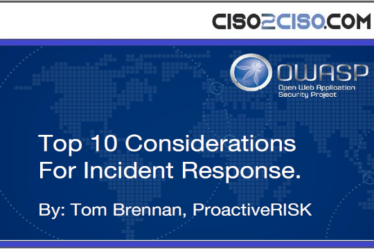 Top 10 Considerations for Incident Response
