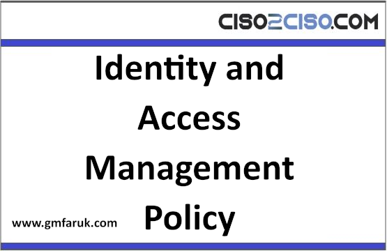 Identity and Access Management Policy