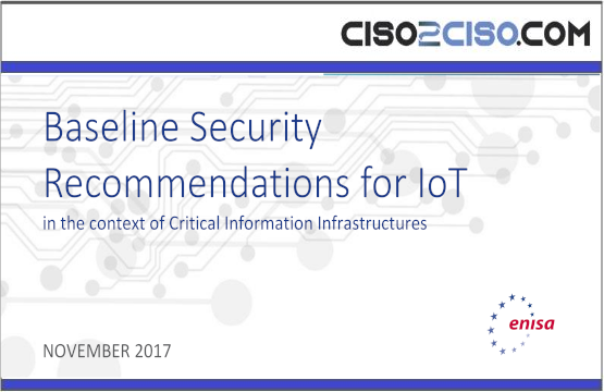 Baseline Security Recommendations for IoT