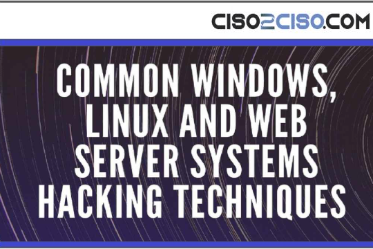 Common Windows, Linux and Web Server SystemsHacking Techniques