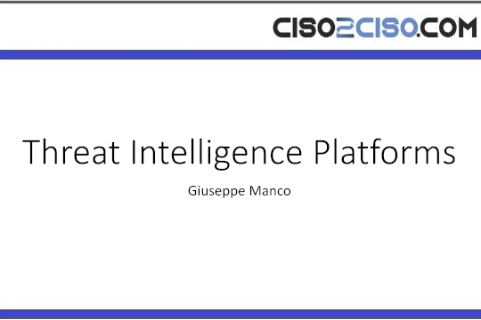 Threat Intelligence Platforms