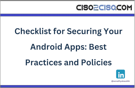 Checklist for Securing Your Android Apps