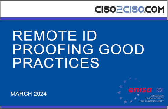 REMOTE IDPROOFING GOOD PRACTICES