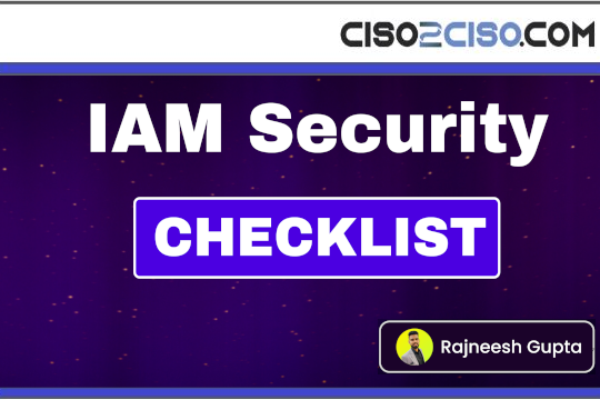 IAM Security CHECKLIST