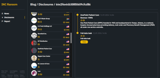 OnePoint Patient Care data breach impacted 795916 individuals – Source: securityaffairs.com