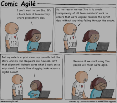 Comic Agilé – Luxshan Ratnaravi, Mikkel Noe-Nygaard – #321 – Use Jira – Source: securityboulevard.com