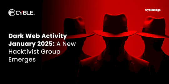 Dark Web Activity January 2025: A New Hacktivist Group Emerges – Source:cyble.com