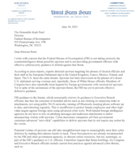 Senator Chides FBI for Weak Advice on Mobile Security – Source: krebsonsecurity.com