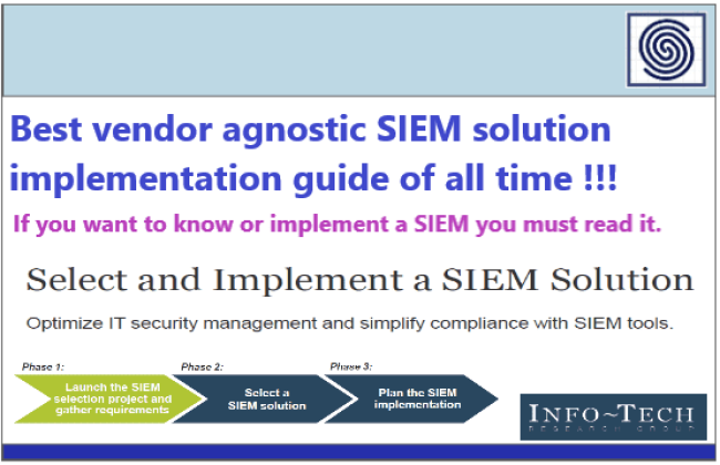 Best vendor agnostic SIEM solution implementation guide by INFOTECH