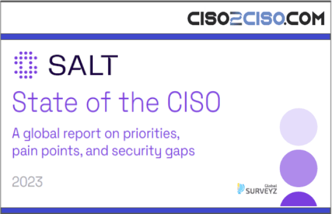 State of the CISO - a global report on priorities , pain points, and security gaps 2023 by SALT
